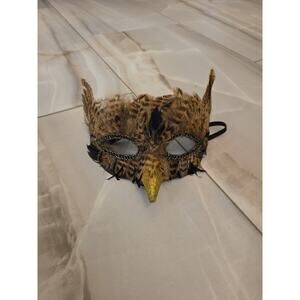 Venetian Brocade Feathers Masquerade Mask for Woman Mardi Gras Prom Halloween